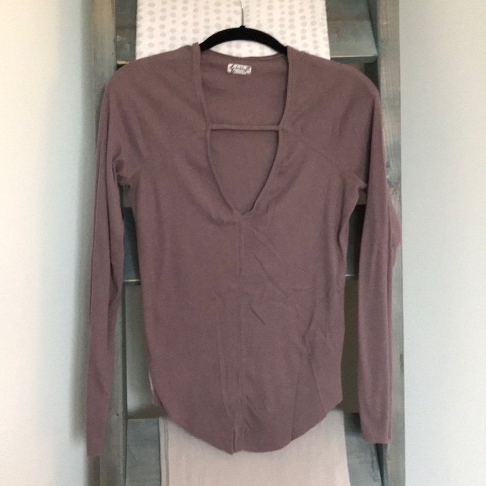 Intimately Free People cut out long sleeve shirt